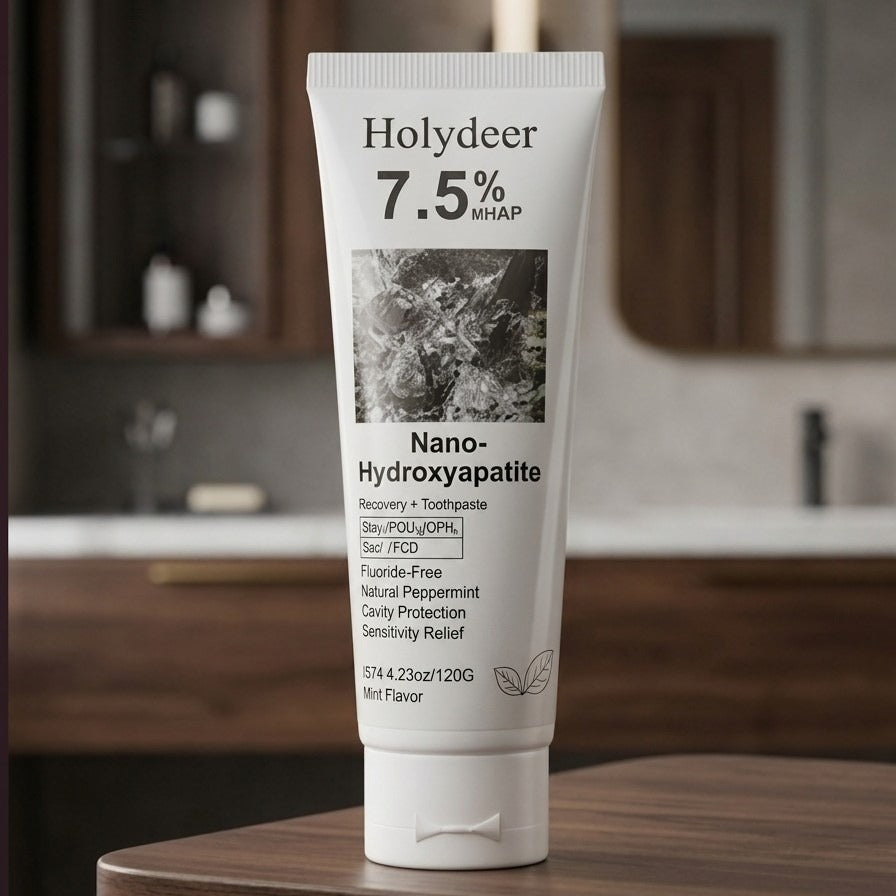 Holydeer Recovery Toothpaste | 7.5% Nano-Hydroxyapatite For Enamel Repair & Whitening
