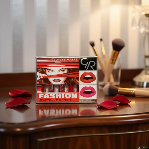6 Pcs Lip Gloss Set – Liquid Formula with Shades of Red