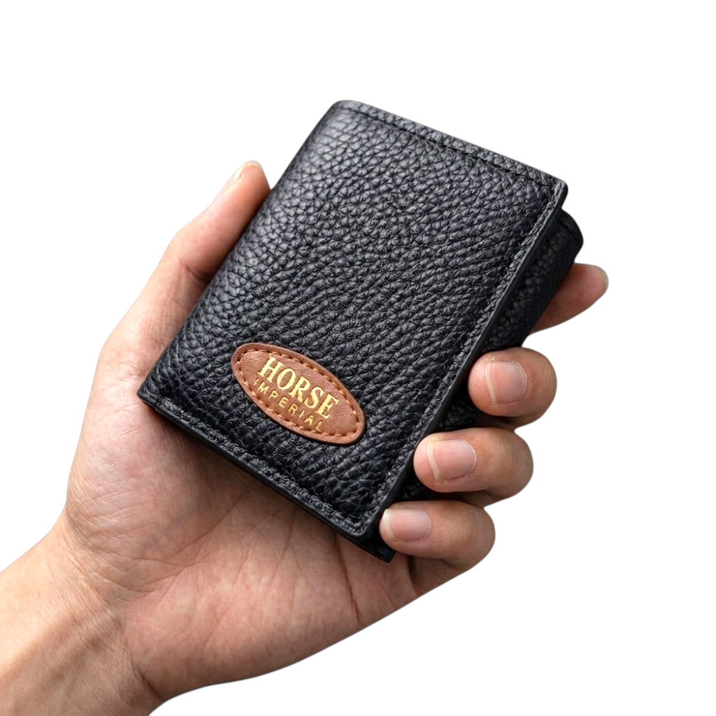 Horse Imperial Premium Tri-Fold Wallet – 10 Card Slots | Dual Cash Pockets