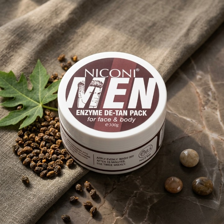 Niconi Men Enzyme De Tan Pack For Face And Body Best Quality Skincare Solution - 300g