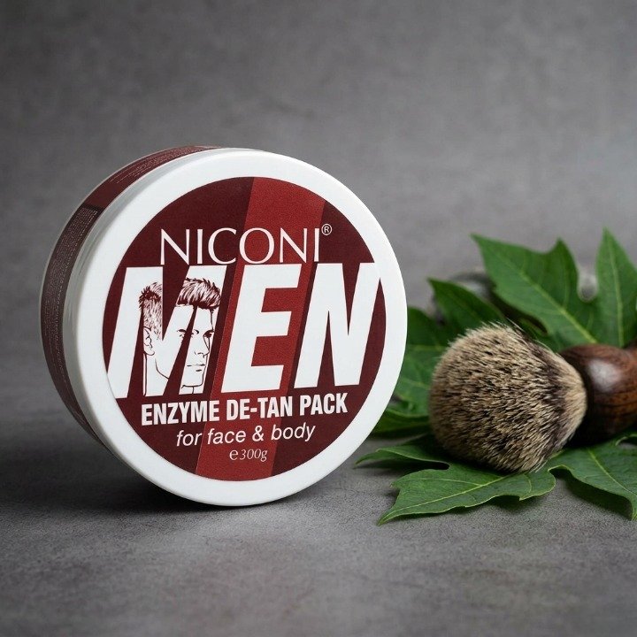 Niconi Men Enzyme De Tan Pack For Face And Body Best Quality Skincare Solution - 300g